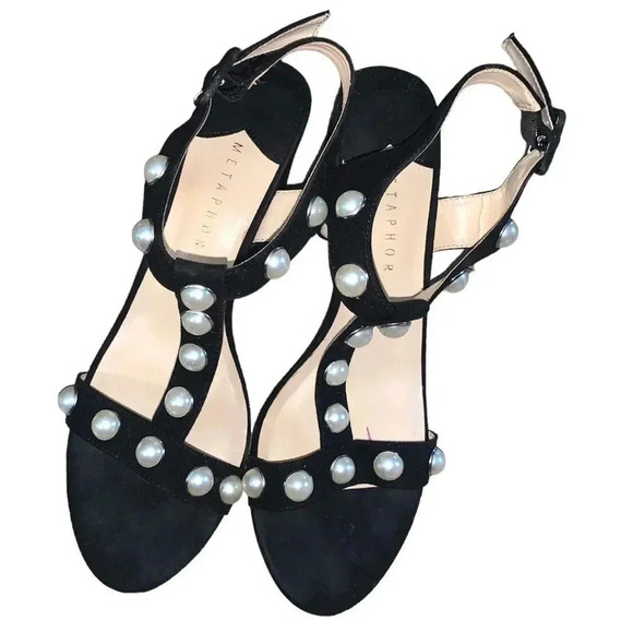 Metaphor Women's Peony Black T-Strap Sandal - Picture 3 of 4